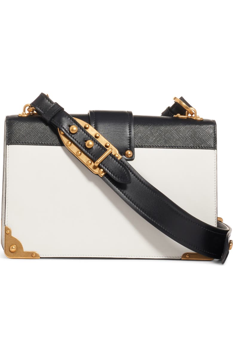 Prada Large Cahier Leather Crossbody Bag, Alternate, color,
