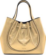 behno Mini Katrina Metallic Leather Crossbody Tote