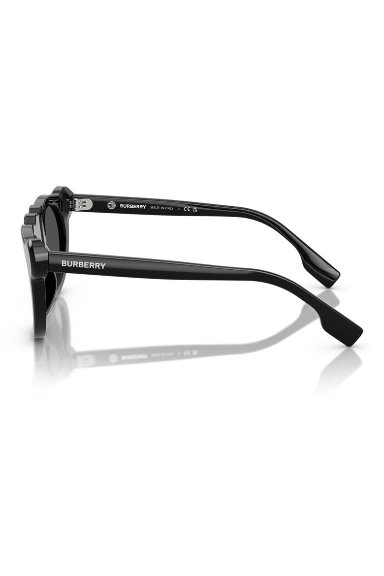 Kids' 43mm Irregular Sunglasses, Alternate, color, BLACK / DARK GREY