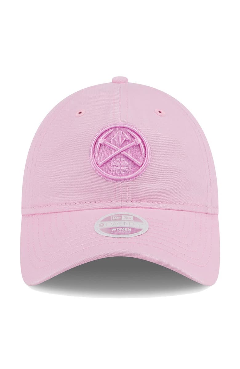 New Era Women's New Era Pink Denver Nuggets Colorpack Tonal 9TWENTY Adjustable Hat, Alternate, color,
