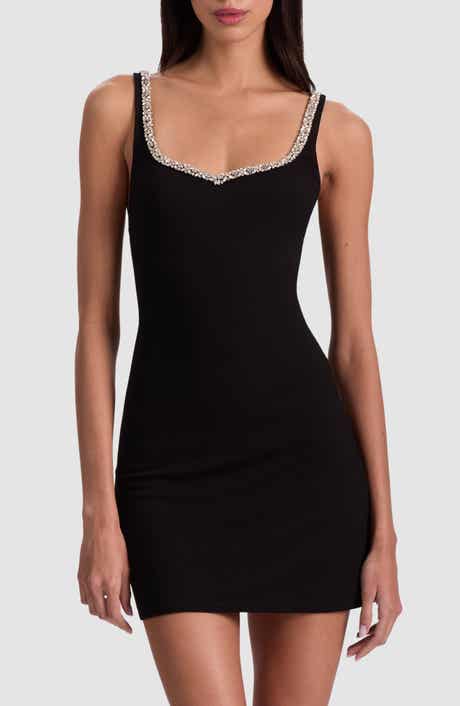 Alice + Olivia Eve Crystal Embellished Minidress
