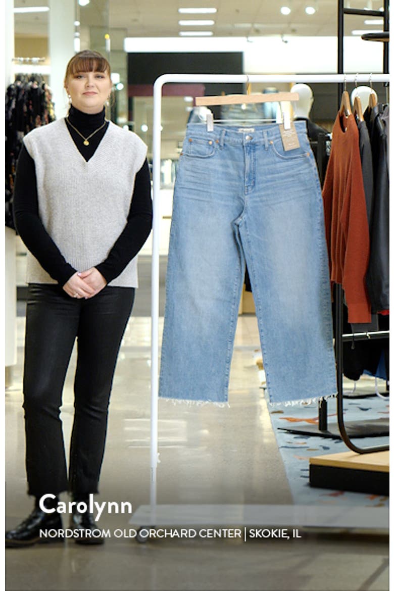 The Perfect Raw Hem Wide Leg Crop Jeans video