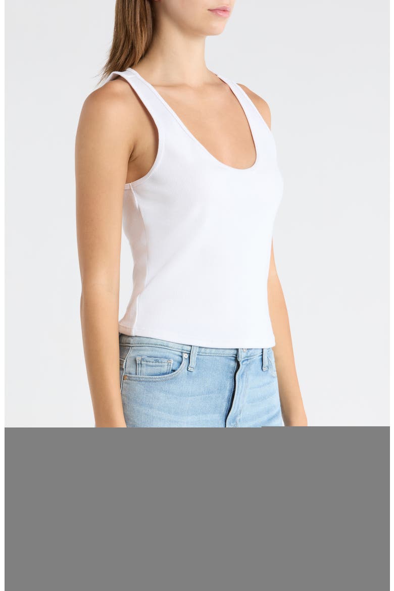 Bali Scoop Neck Tank, Alternate, color, WHITE