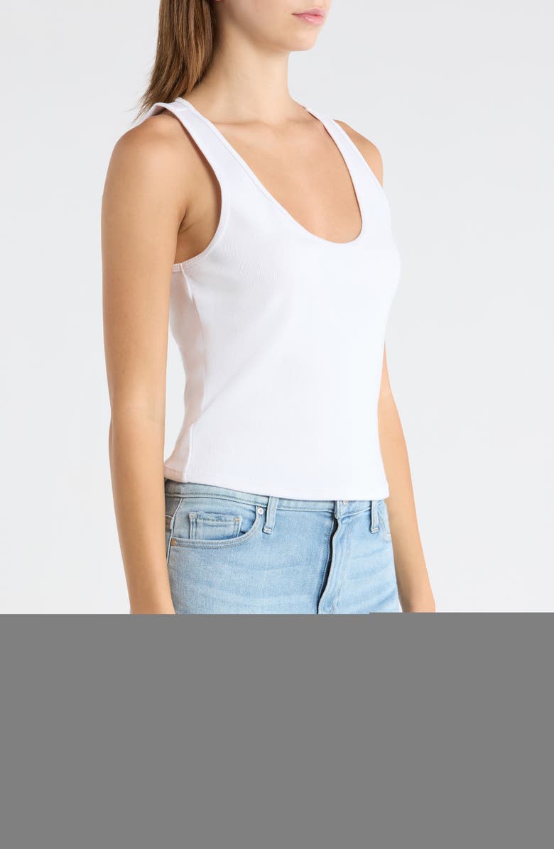PAIGE Bali Scoop Neck Tank, Alternate, color, White