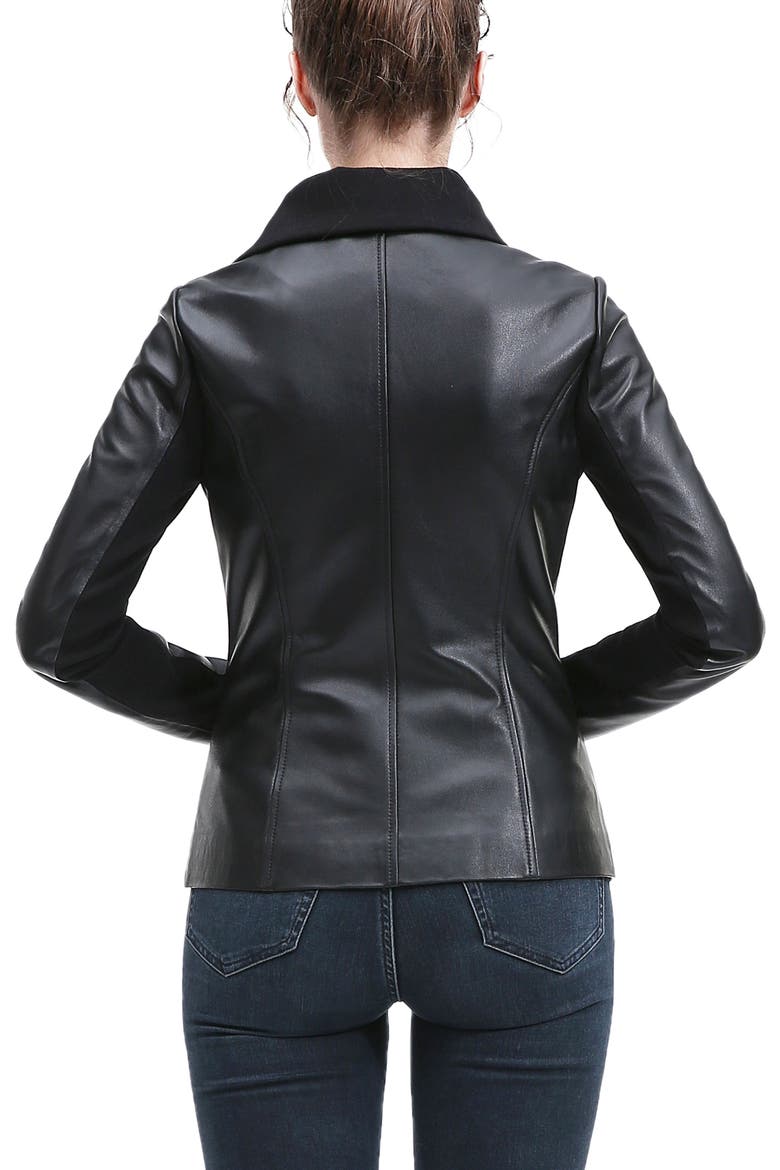 Kiara Leather Jacket, Alternate, color, Black