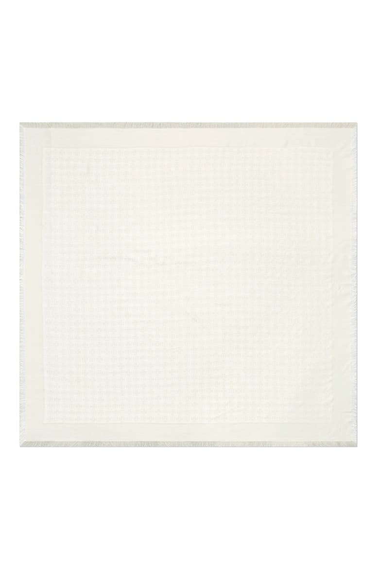 Traveler Logo Jacquard Wool & Silk Scarf, Alternate, color, NEW IVORY