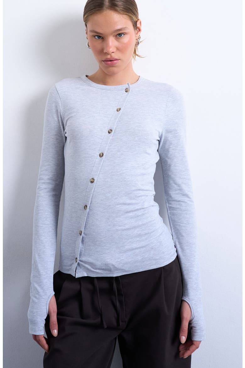 トップス DanSmith1piu1uguale3 CLASSIC B SH VI Asymmetric Button Front Top (Women) | Nordstrom