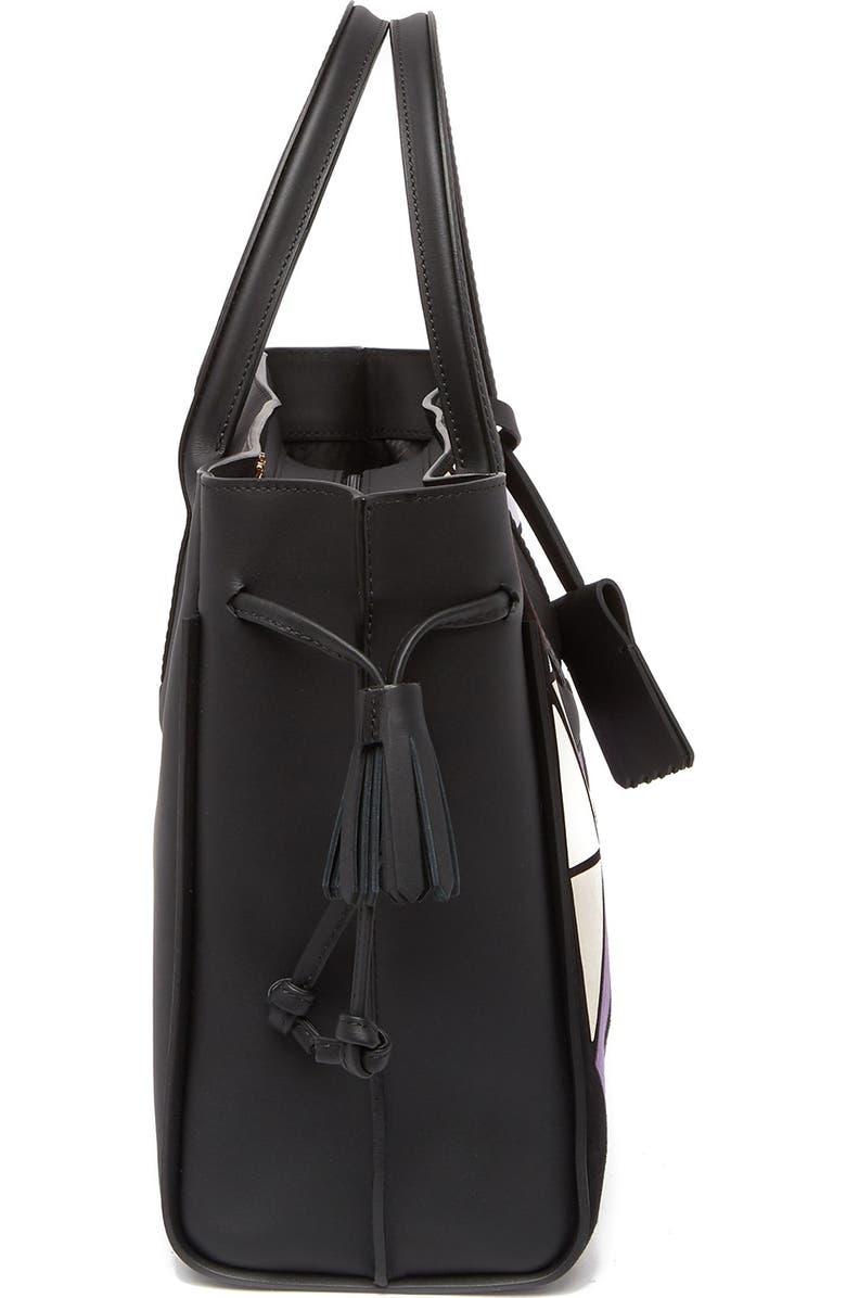 Longchamp Le Pliage Handle Leather Tote, Alternate, color, Amethyst