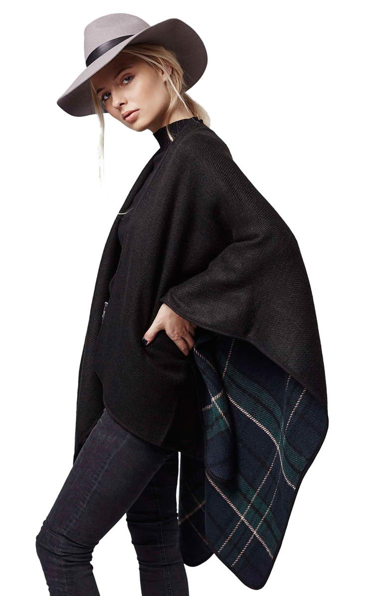 Topshop Reversible Cape, Alternate, color, 