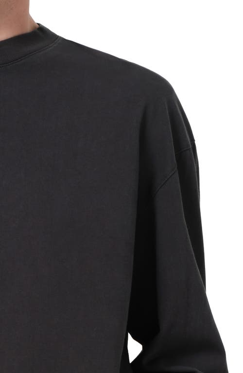 Agolde Asha Long Sleeve Cotton T-shirt In Black