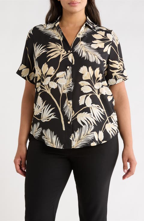 Floral Print Shirt (Plus)