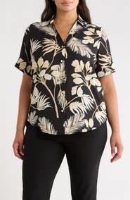 AK ANNE KLEIN Floral Print Shirt