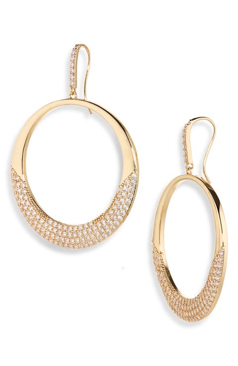 CZ Pavé Drop Earrings