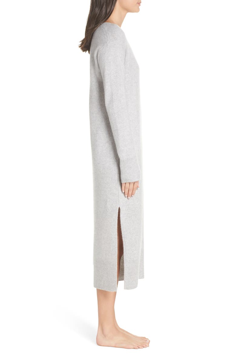 Cashmere & Silk Sweater Dress (Nordstrom Exclusive), Alternate, color, LT GREY HEATHER