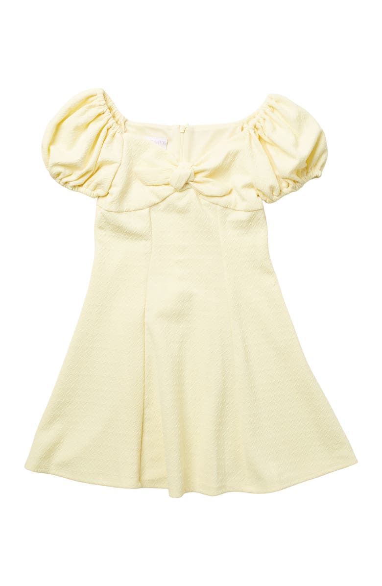 GERSON & GERSON Textured Knit Puff Sleeve Dress, Main, color,