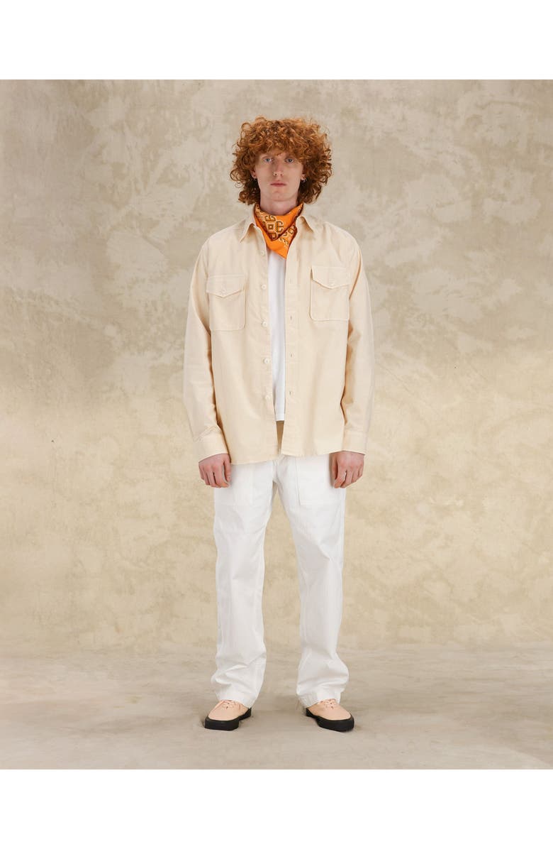Fortela CPO Twill Cotton Overshirt, Alternate, color, Milk