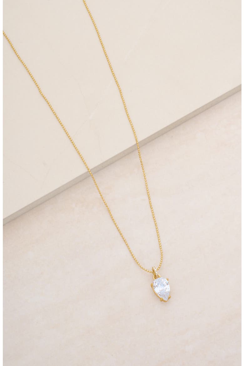 Cubic Zirconia Pendant Necklace, Alternate, color, GOLD
