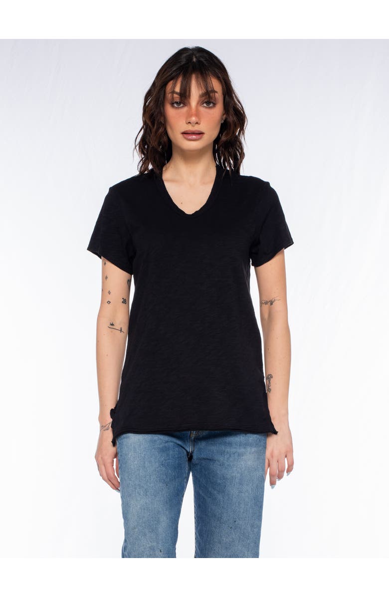 WILT Clothing Shrunken Scoopy Neck Ruffled Slits, Main, color,