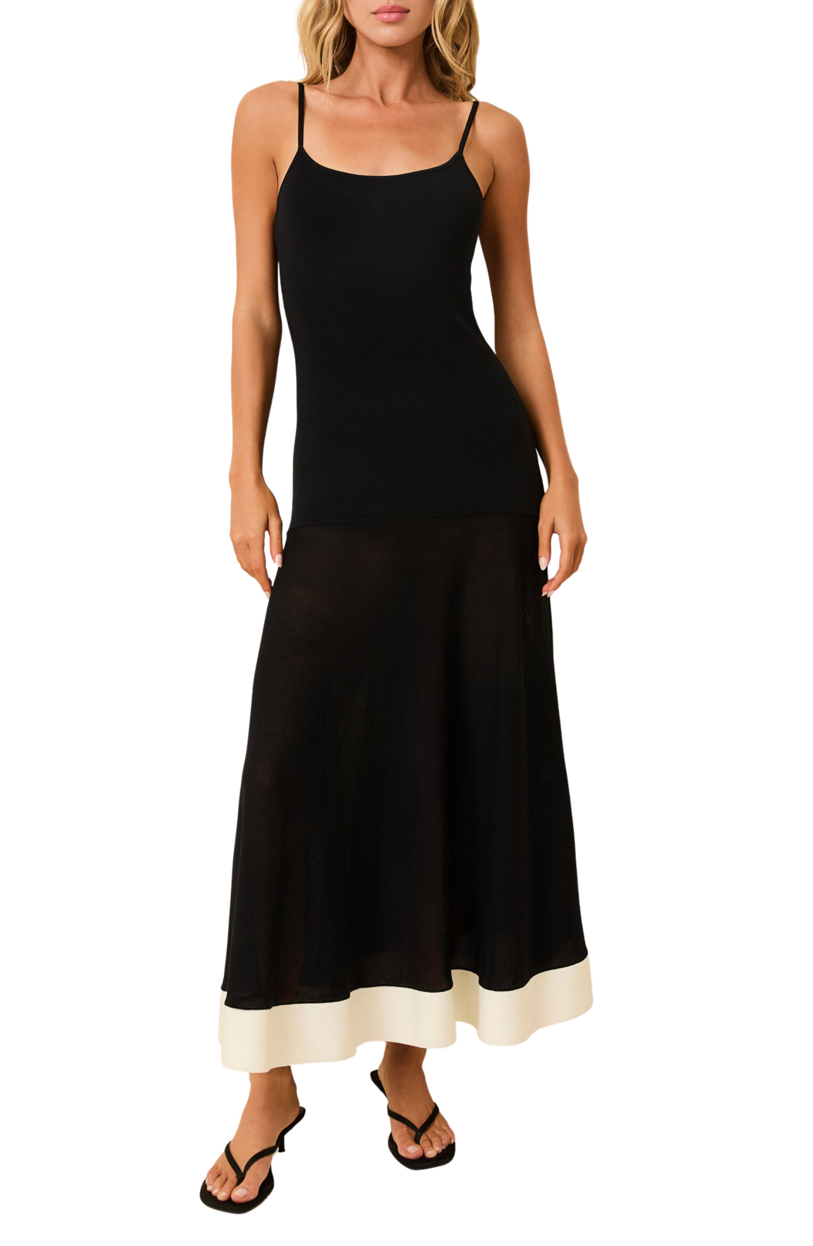 Tess Contrast Trim Maxi Sundress