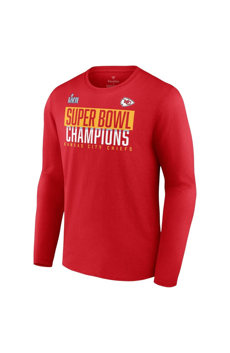 FANATICS Men's Fanatics Branded Red Kansas City Chiefs Super Bowl LVII Champions Big & Tall Foam Finger Long Sleeve T-Shirt, Alternate, color, 