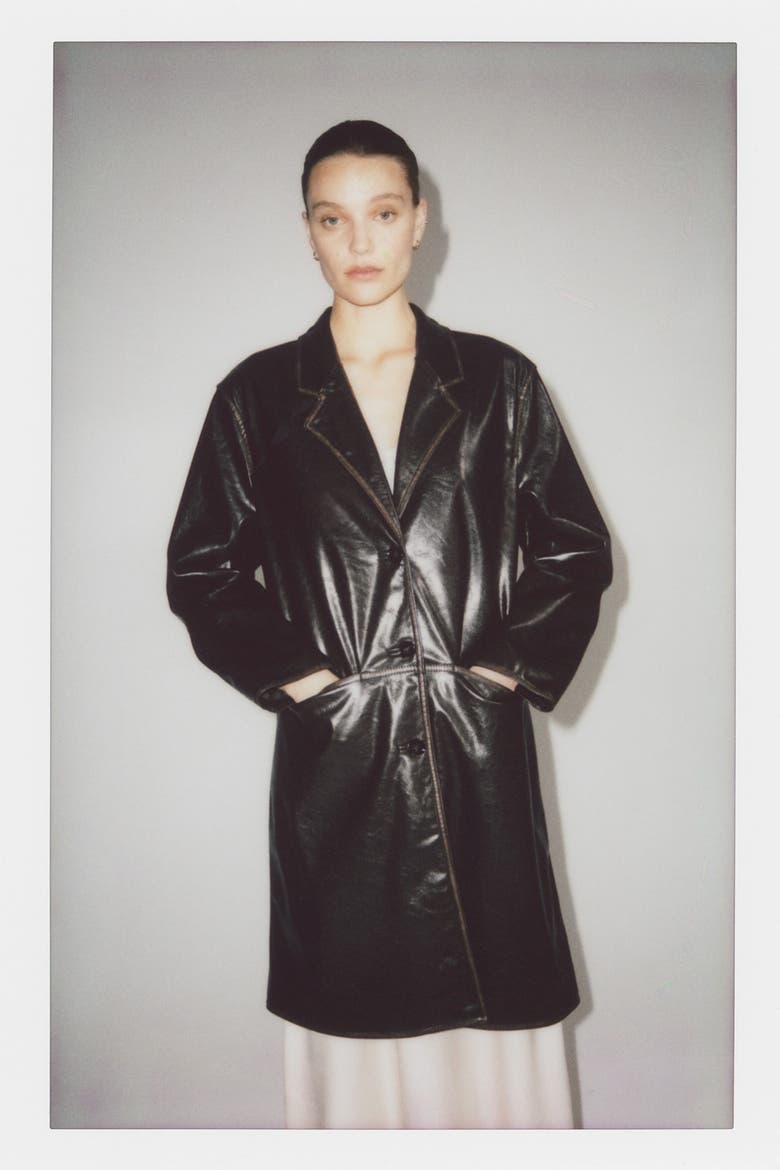 Coated Coat, Alternate, color, Dark brown