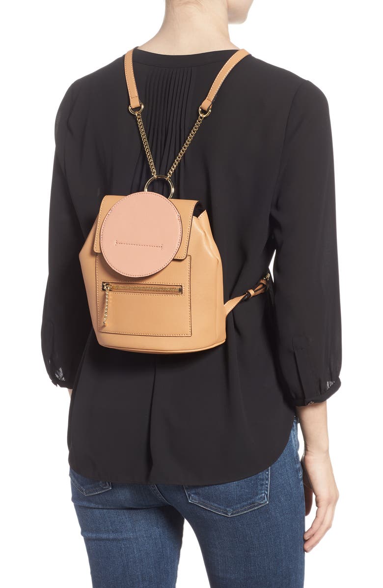 Danielle Nicole Theo Mini Faux Leather Backpack, Alternate, color,