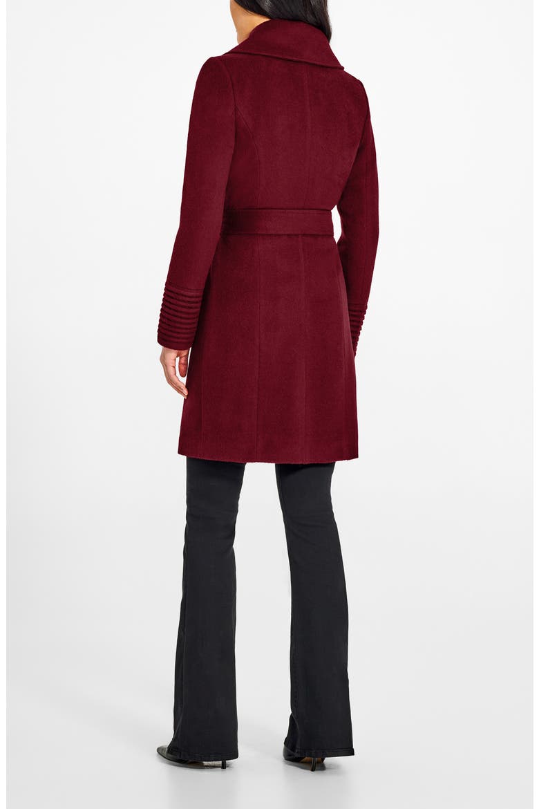 Alpaca & Wool Wrap Coat, Alternate, color, GARNET RED