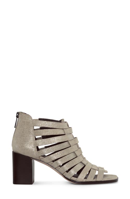 DONALD PLINER DONALD PLINER METALLIC BLOCK HEEL CAGE SANDAL 
