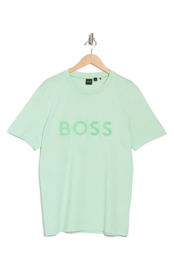 Hugo Boss Boss Logo Graphic T-shirt In Green