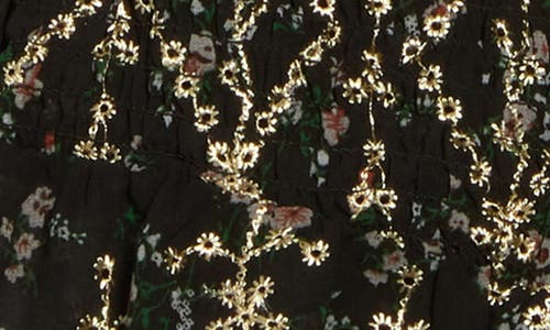 Forgotten Grace Print Short Sleeve Top In Green