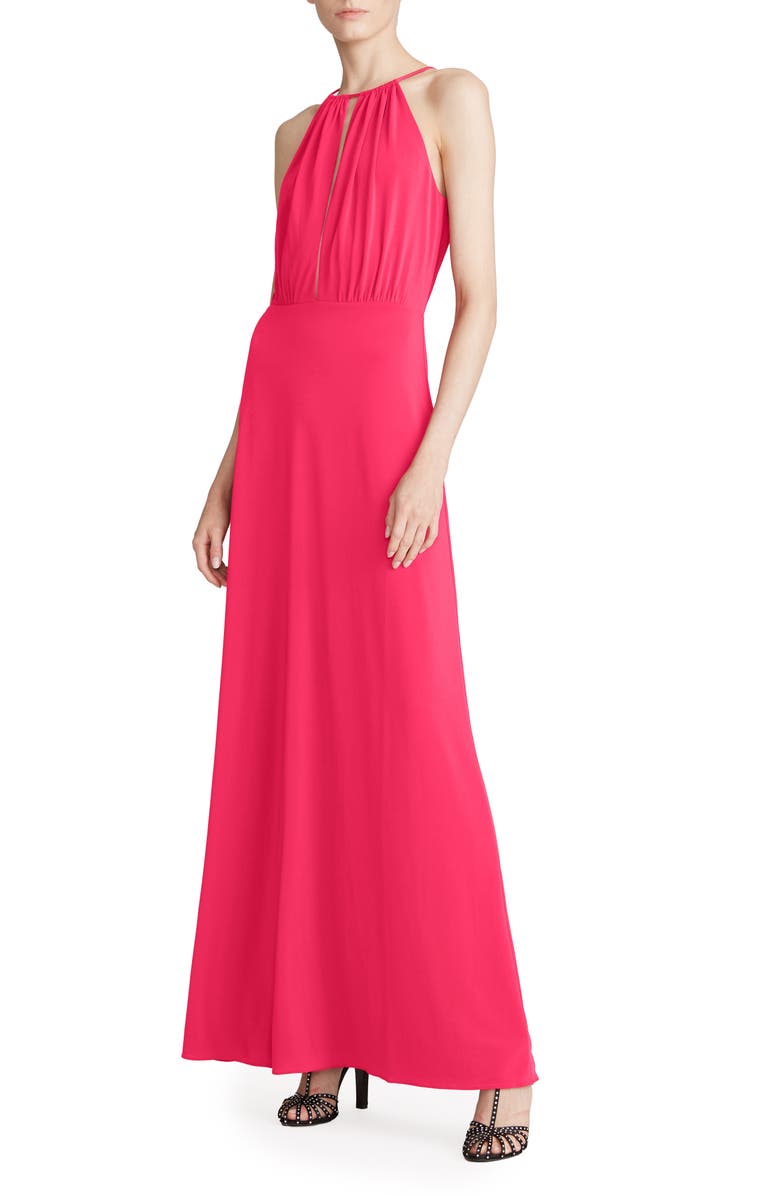 HALSTON Priscilla Halter Neck Gown, Main, color, 