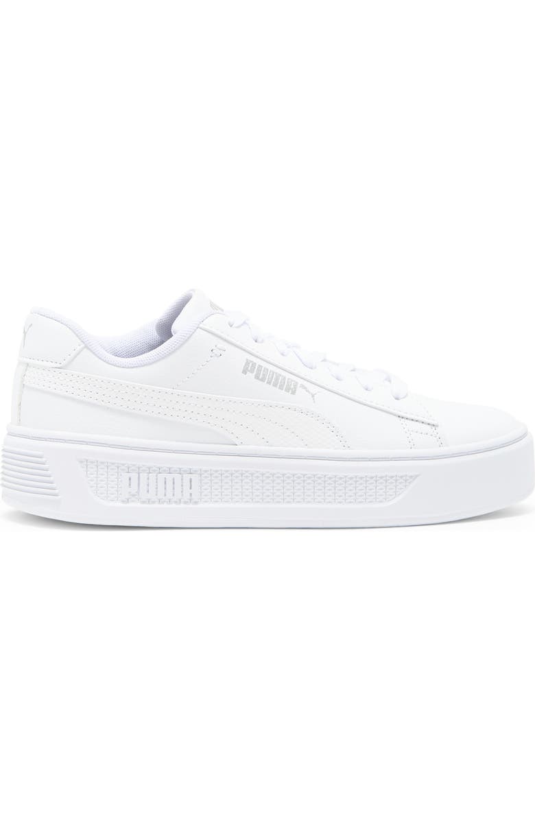 PUMA Smash V3 Snake Embossed Leather Platform Sneaker, Alternate, color,
