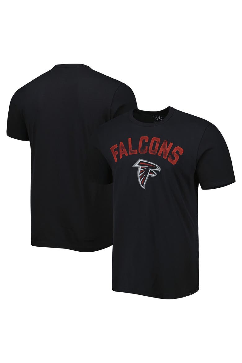 Men's '47 Black Atlanta Falcons All Arch Franklin T-Shirt, Main, color, Black