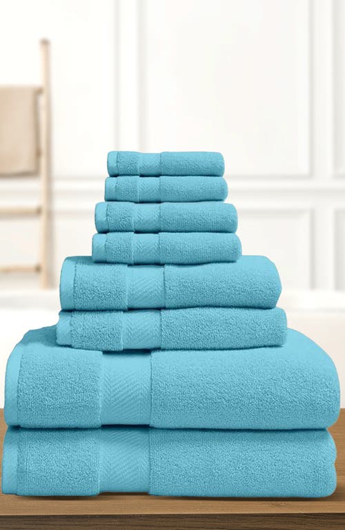 Luxury Home Organic Cotton Bath Towels Set In Sky Blue