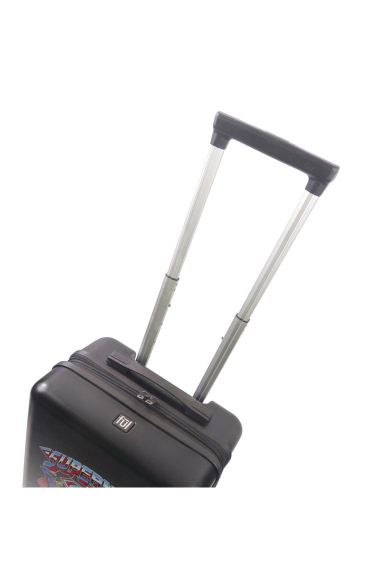 Superman "Man of Steel" 22.5" Hardside Carry-On Spinner, Alternate, color, BLACK
