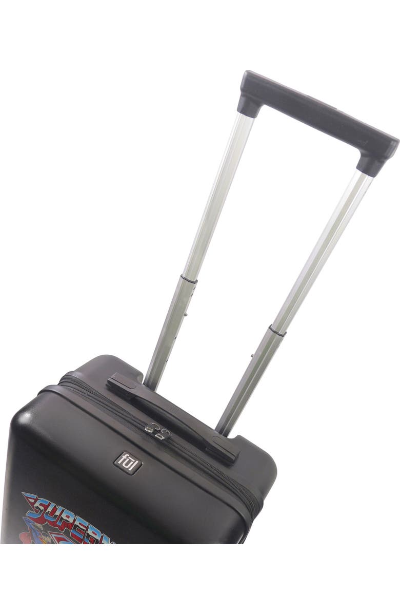 Ful Superman "Man of Steel" 22.5" Hardside Carry-On Spinner, Alternate, color, Black