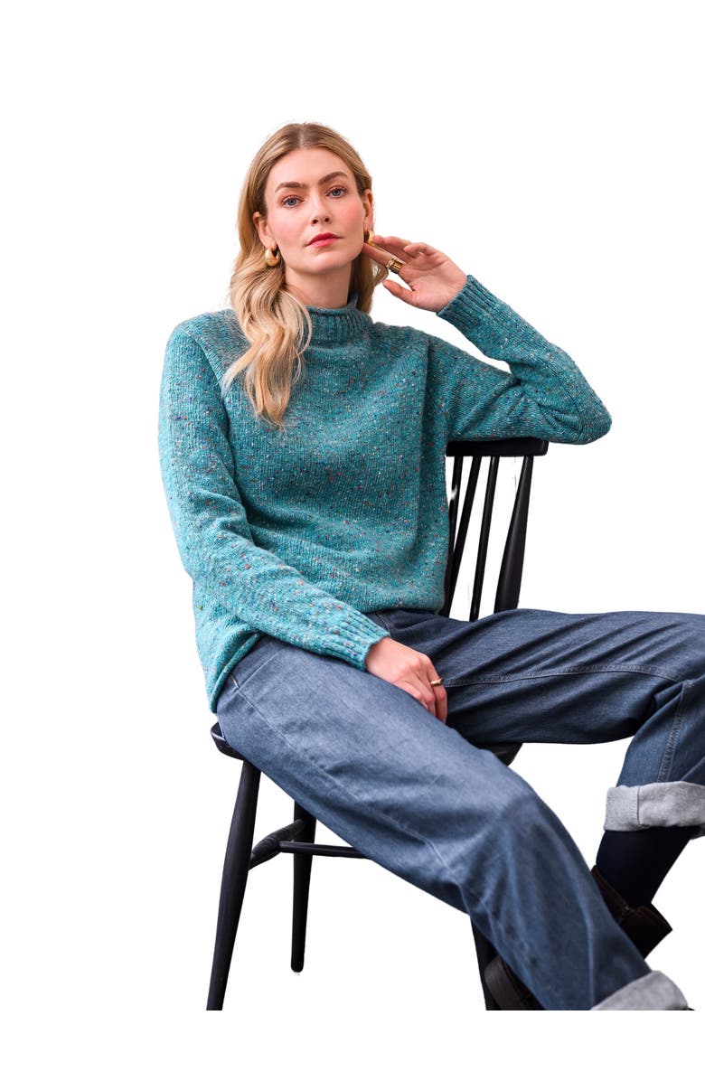 Celtic & Co. Donegal Mock Neck Sweater, Alternate, color,