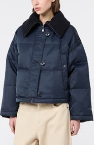 Weekend Max Mara Knit Collar Quilted Down Puffer Jacket