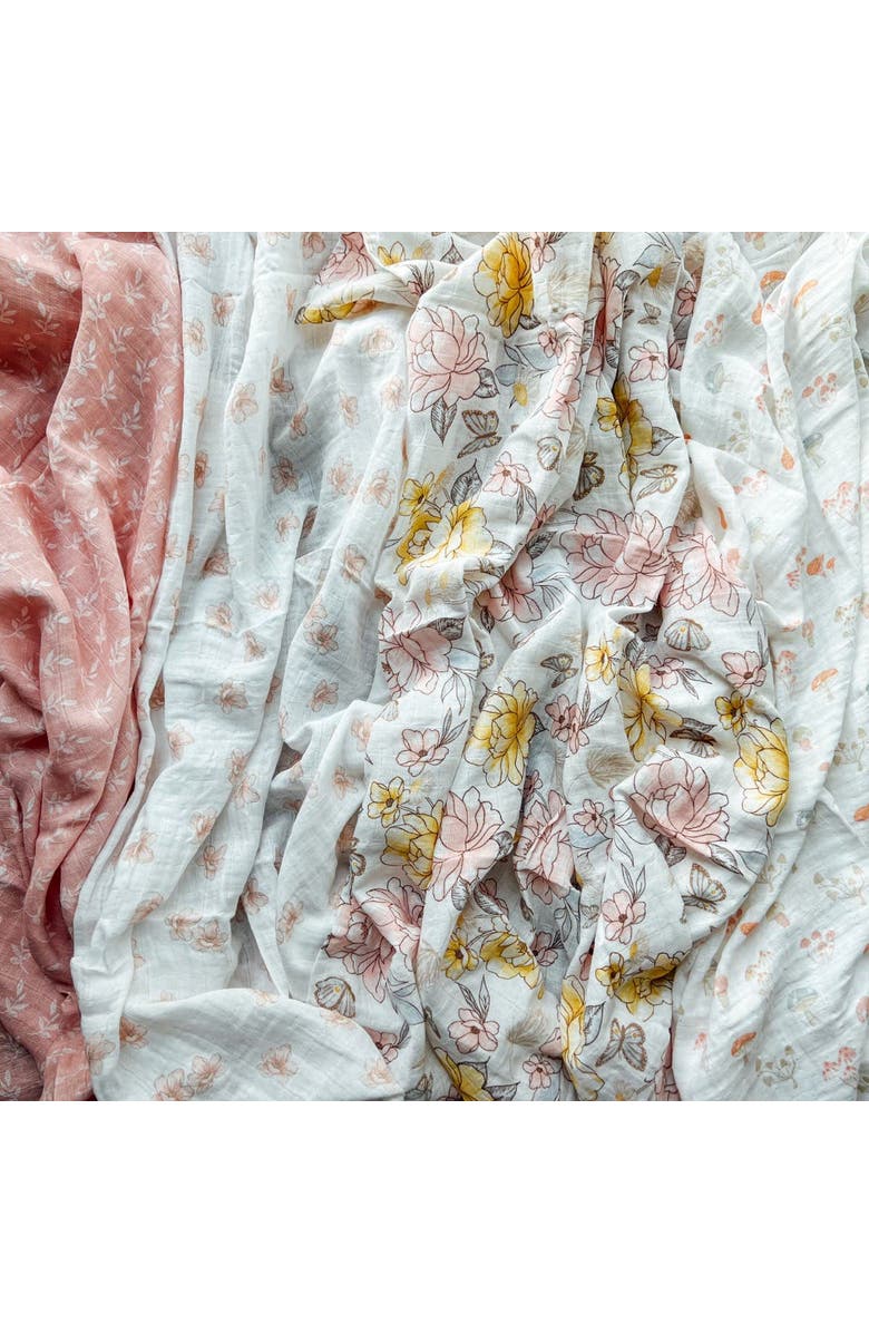 aden + anais Boutique 4-Pack 100% Organic Cotton Muslin Swaddles, Alternate, color, Earthly