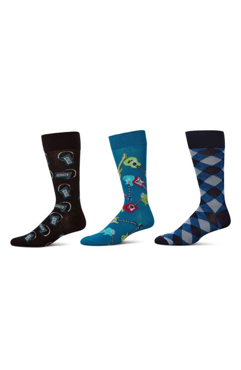 Hobby Assorted 3-Pack Crew Socks