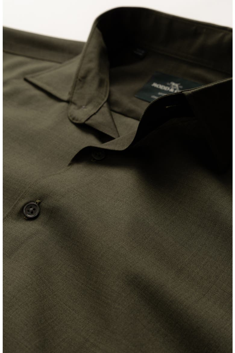 Esk Valley Wool Mélange Button-Up Shirt, Alternate, color, PINE