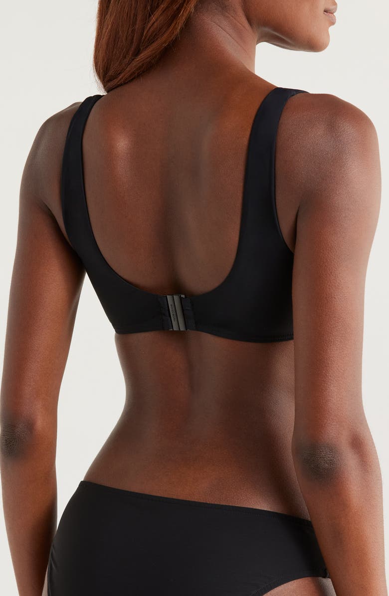 BONDI BORN Verona Notched Bikini Top, Alternate, color, Black