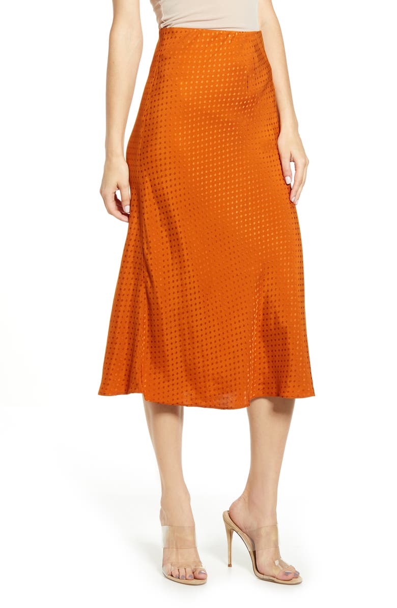 Leith Bias Cut Midi Skirt, Main, color,