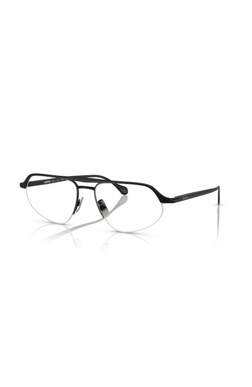 Ferrari 55mm Irregular Optical Glasses In Black