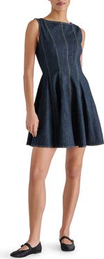 Steve Madden Nili Denim Fit & Flare Minidress