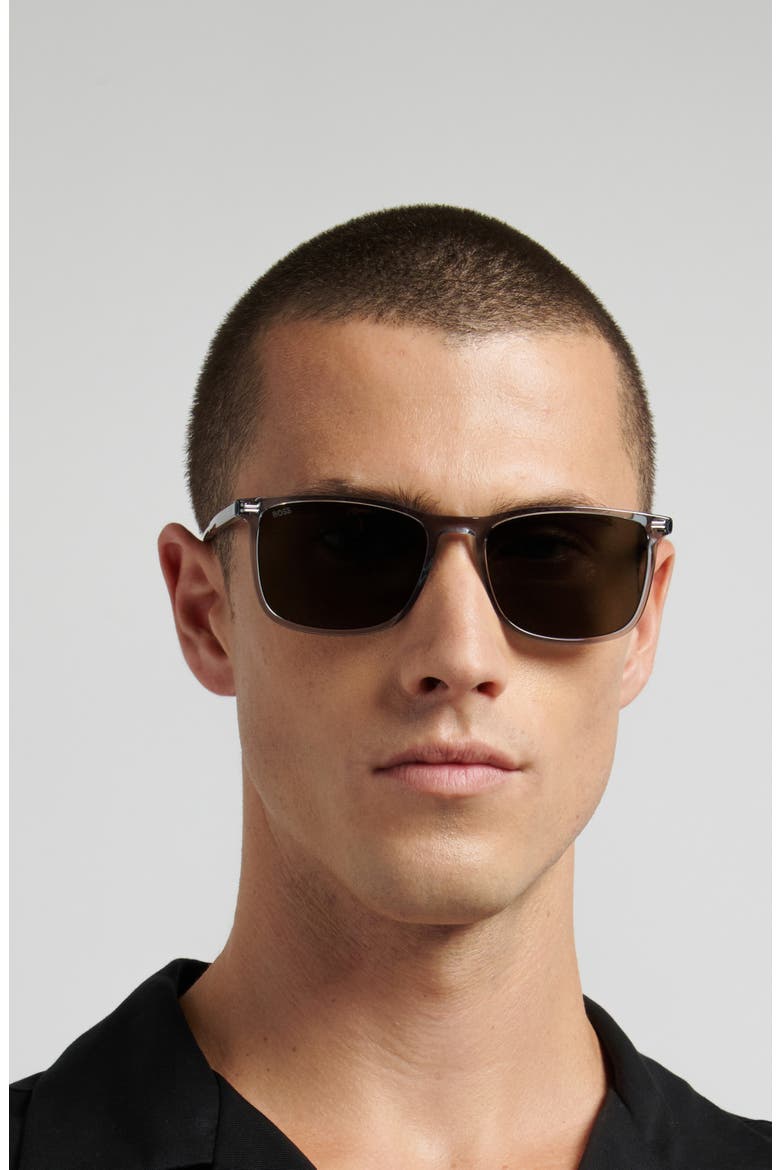 56mm Sunglasses, Alternate, color, BLUE/ GREY