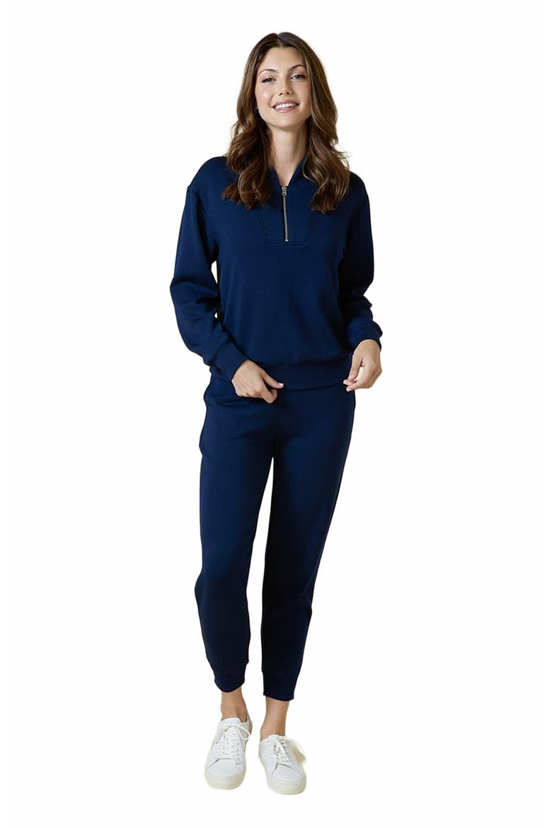 Athleisure DreamTech 1/4 Zip Jogger Set, Main, color, Midnight