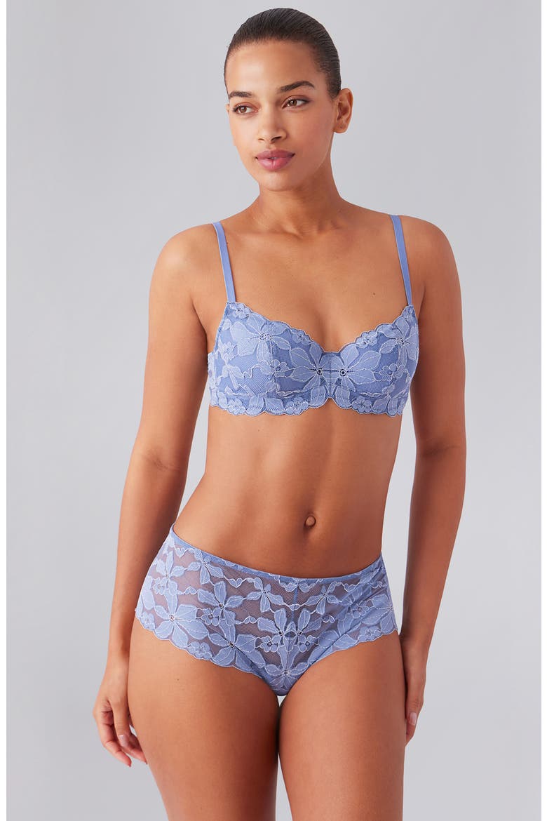 Feeling Famous Underwire Balconette Bra, Alternate, color, COUNTRY BLUE