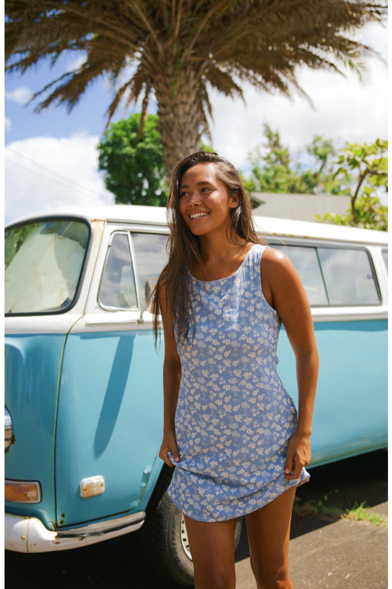 Sandy Cove Linen Dress, Main, color, Ocean Spray