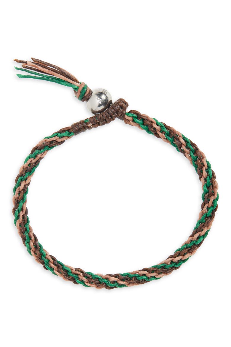 Men's Macramé Knotted Stripe Bracelet, Main, color, CAMOUFLAGE